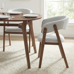 Riverton Boucle Dining Chair – Light Grey