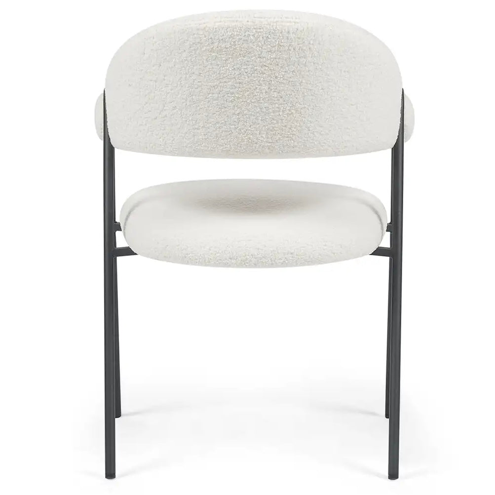 Noah Dining Chairs – Set of 2 | White Sherpa Fleece