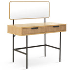 Alder Dressing Table & Mirror – One Drawer | Natural Oak