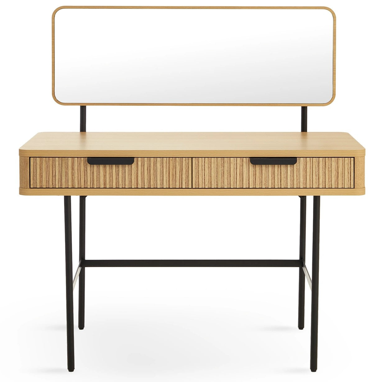 Alder Dressing Table & Mirror – One Drawer | Natural Oak