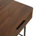 Alder Dressing Table & Mirror – One Drawer | Walnut
