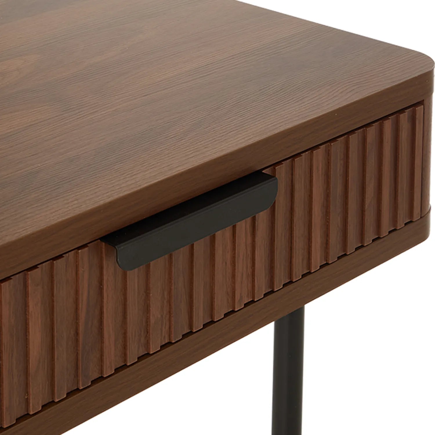 Alder Dressing Table & Mirror – One Drawer | Walnut