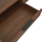 Alder Dressing Table & Mirror – One Drawer | Walnut