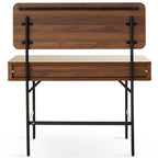Alder Dressing Table & Mirror – One Drawer | Walnut