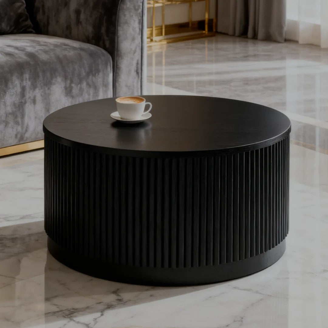 Allegro Coffee Table – Round | Black Wood