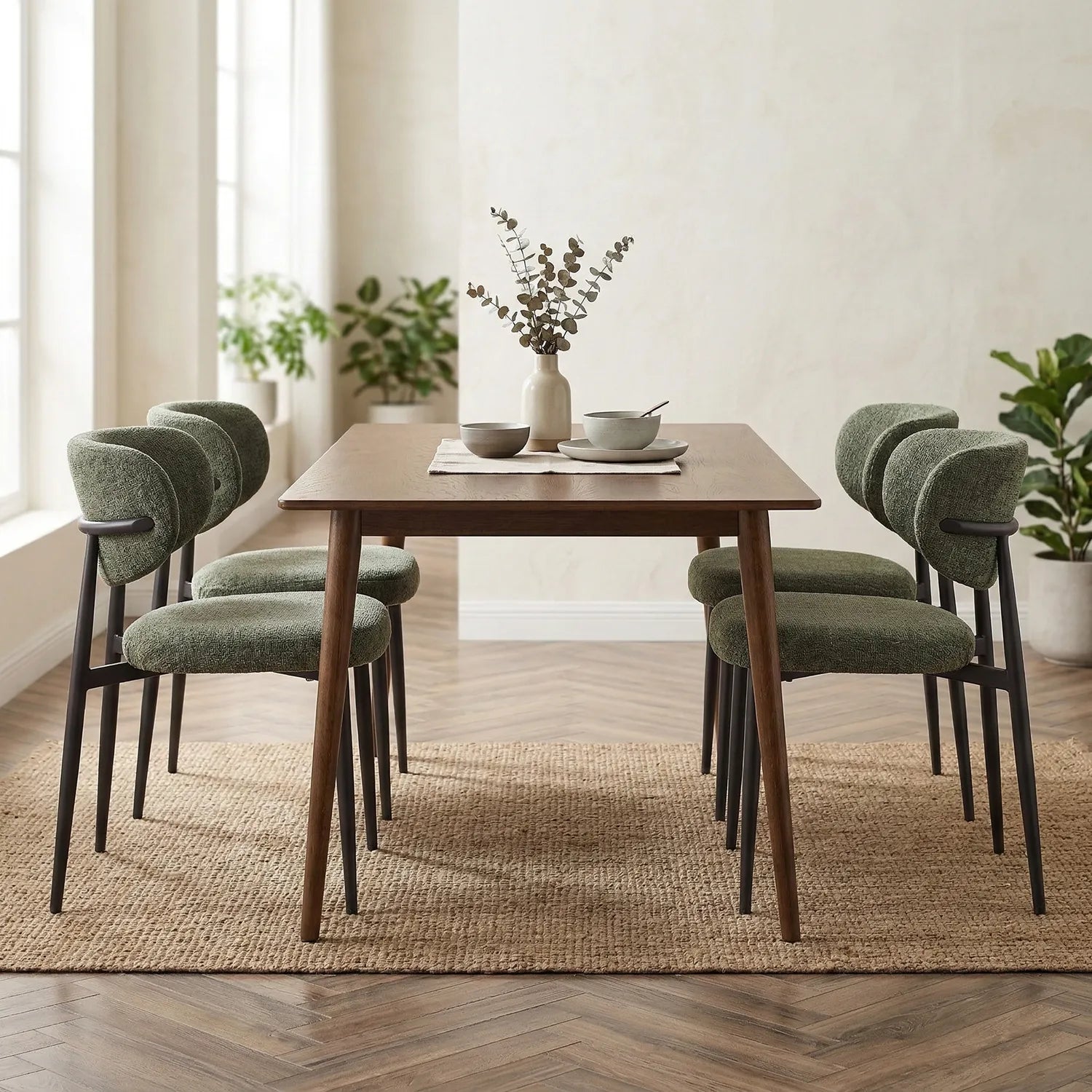 Almos Dining Chairs – Set of 4 | Green