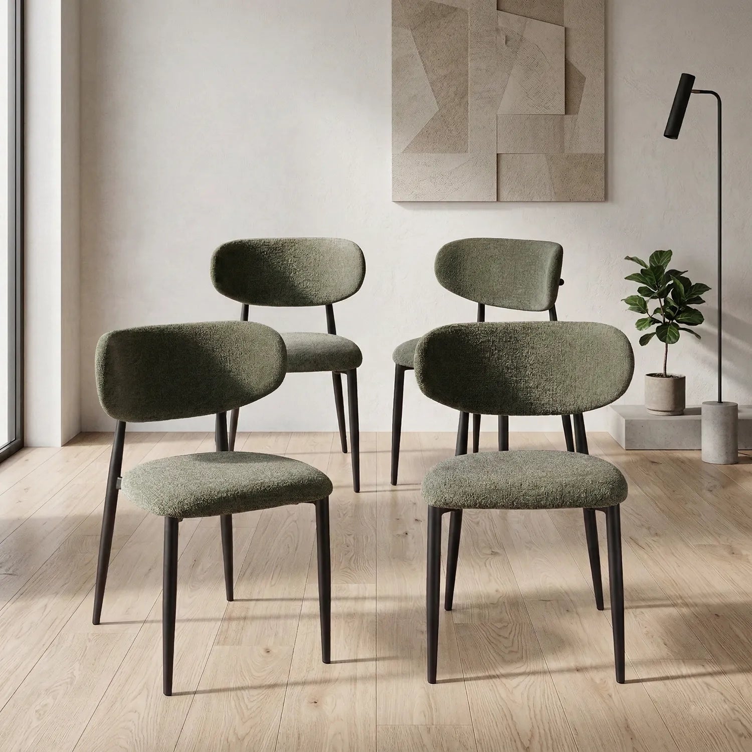 Almos Dining Chairs – Set of 4 | Green