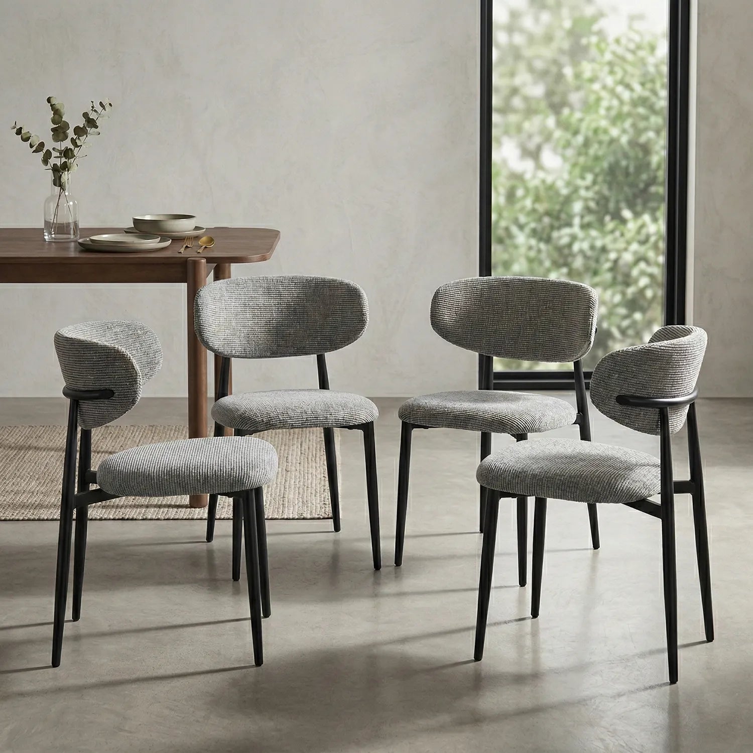 Almos Dining Chairs – Set of 4 | Grey