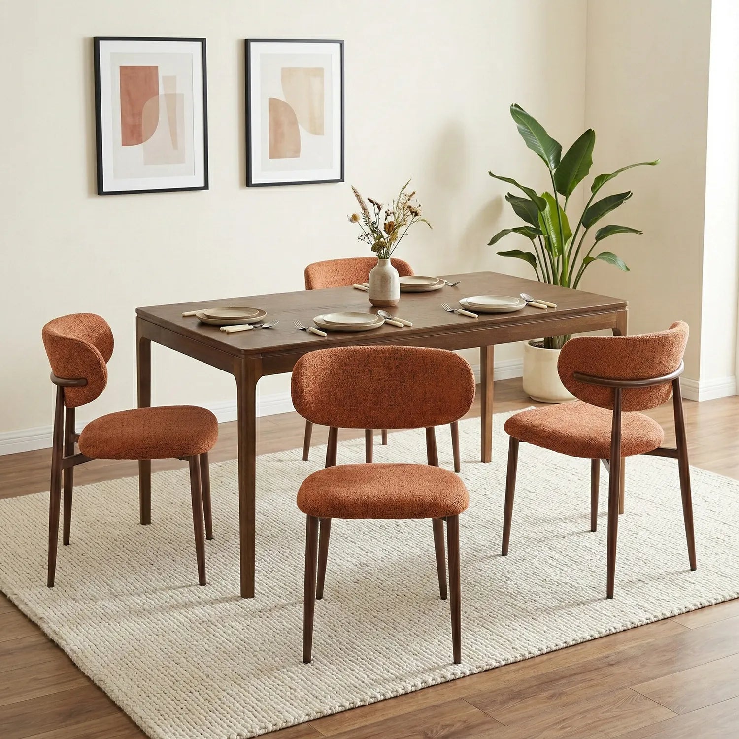 Almos Dining Chairs – Set of 4 | Burnt Orange