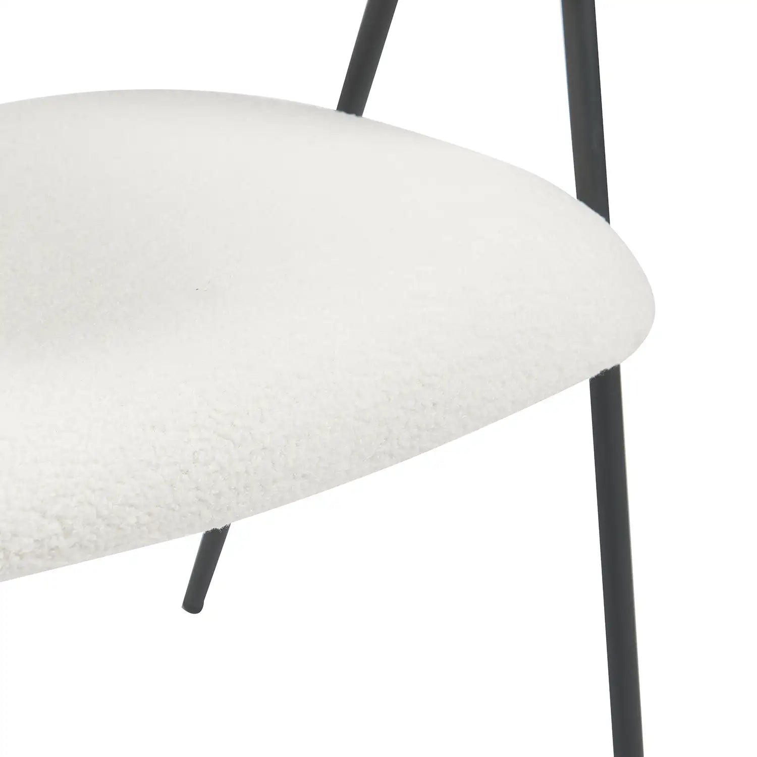 Noah Dining Chairs – Set of 2 | White Sherpa Fleece
