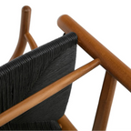 Blanca Bar Stool – Black Rope | Walnut Finish