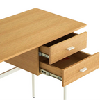 Canyon Dressing Table & Mirror – Two Drawer | Natural Oak