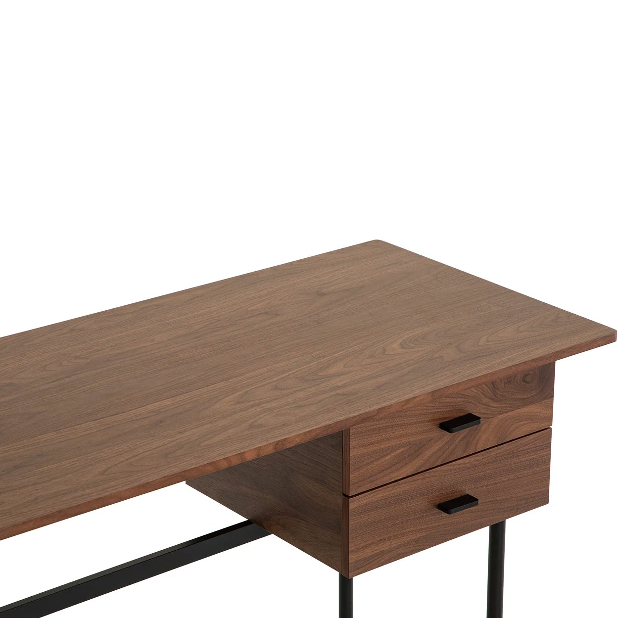 Canyon Dressing Table & Mirror – Two Drawer | Walnut