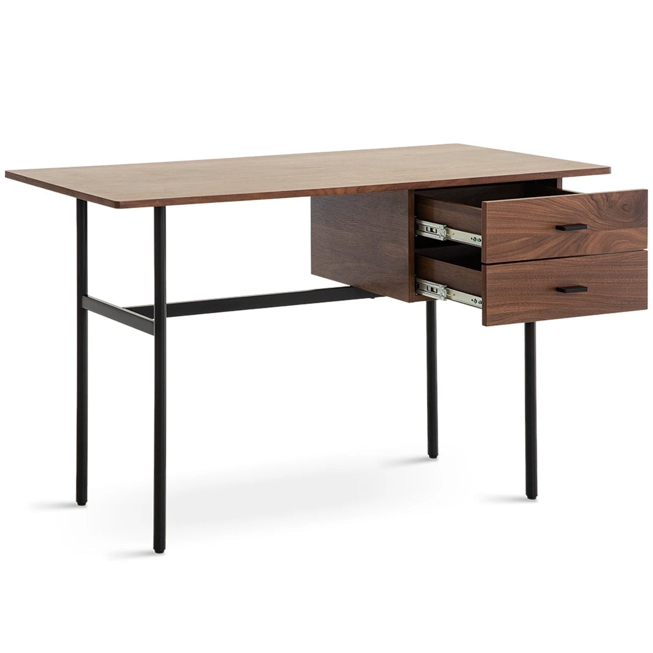 Canyon Dressing Table & Mirror – Two Drawer | Walnut