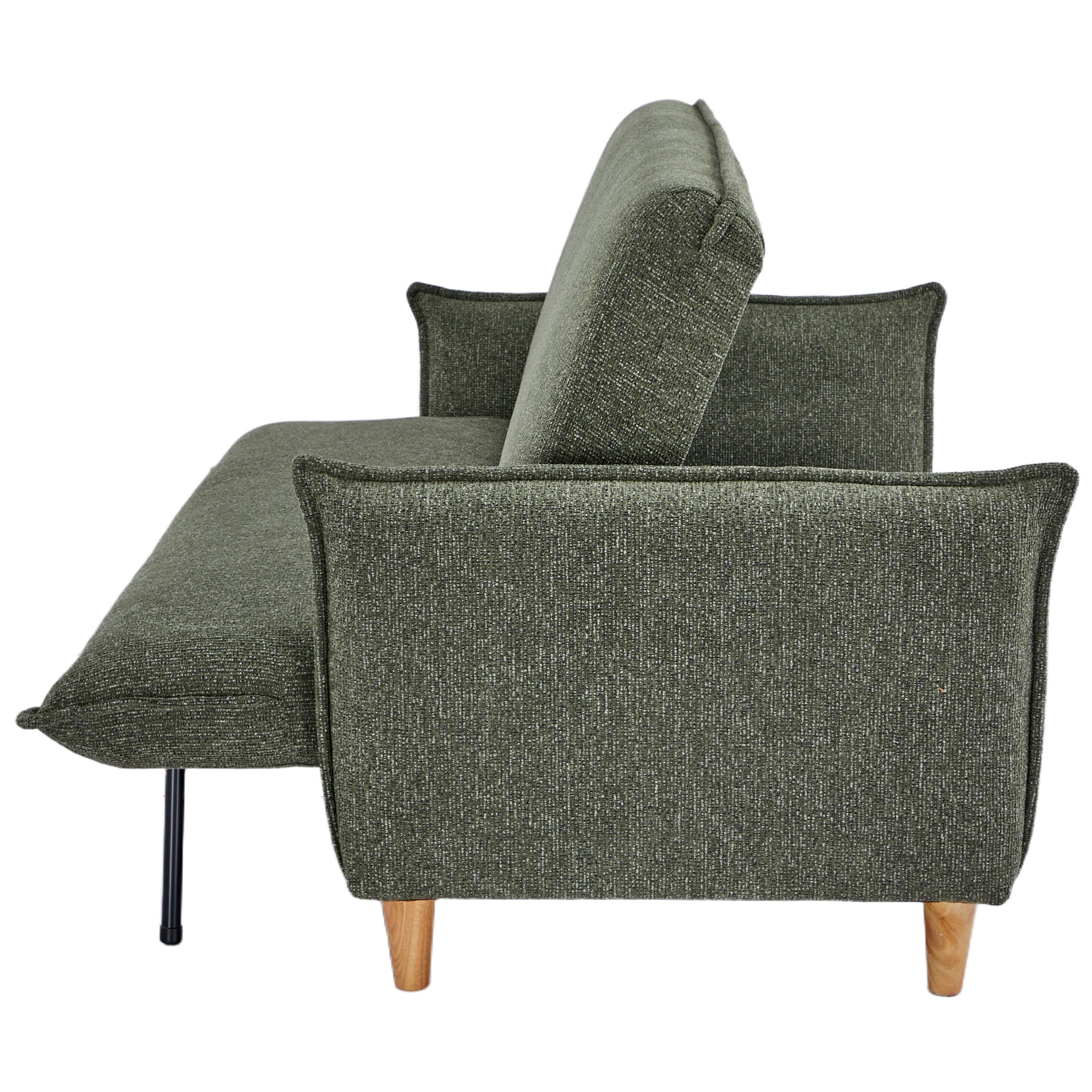Clicto Sofa Bed (Storage) – 3 Seater | Olive Green