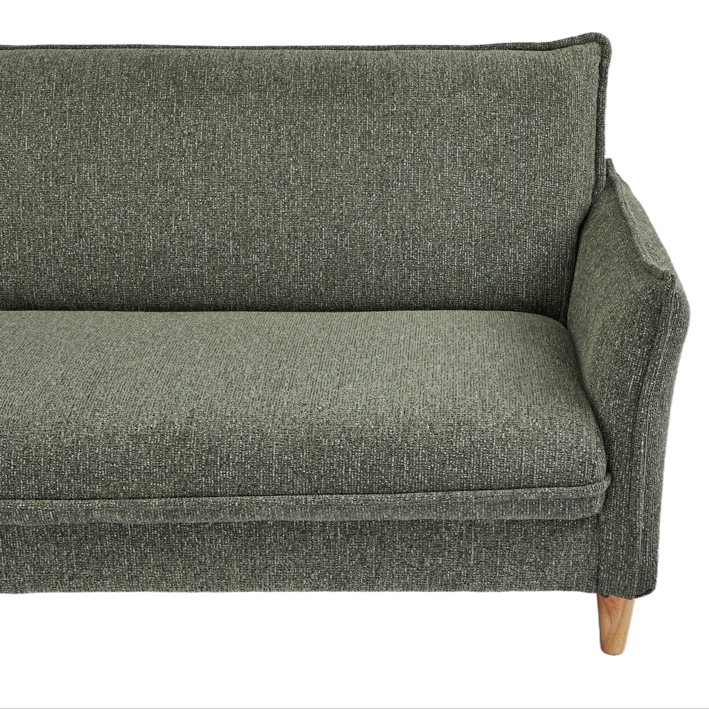 Green sofa on a white background