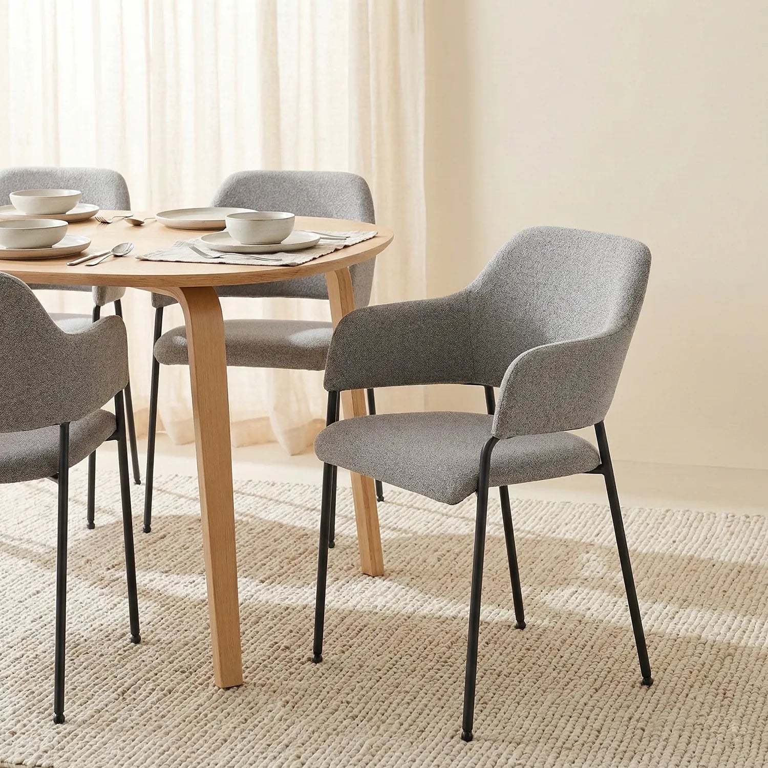 Candice Dining Chairs – Set of 2 | Dark Grey