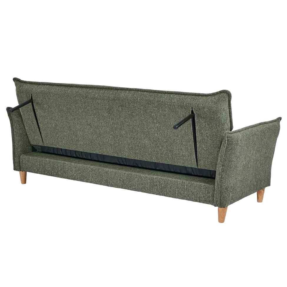 Clicto Sofa Bed (Storage) – 3 Seater | Olive Green