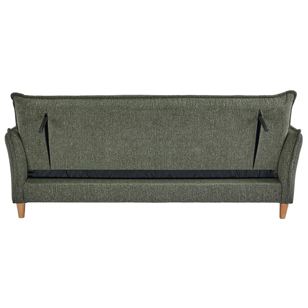 Clicto Sofa Bed (Storage) – 3 Seater | Olive Green
