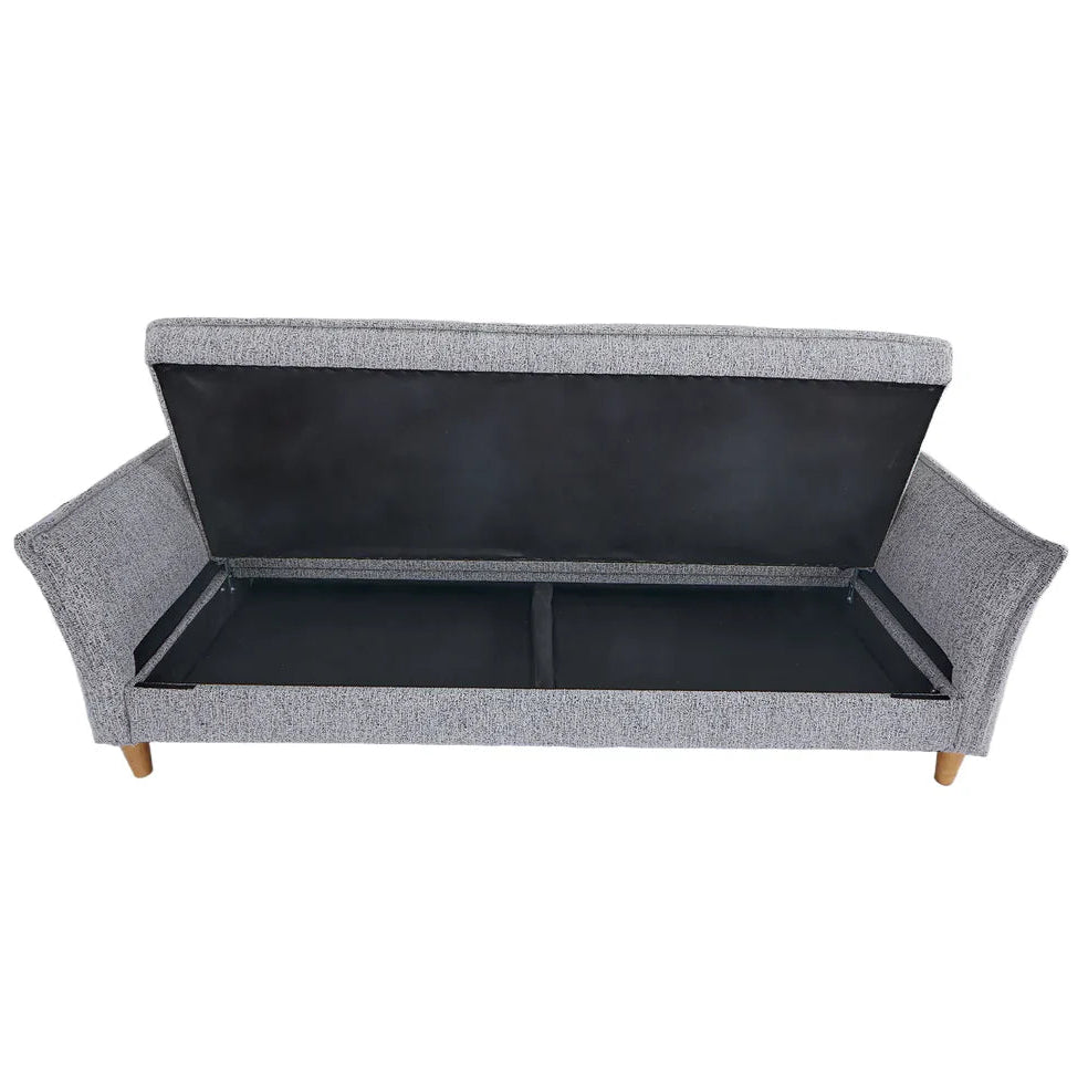 Clicto Sofa Bed (Storage) – 3 Seater | Grey