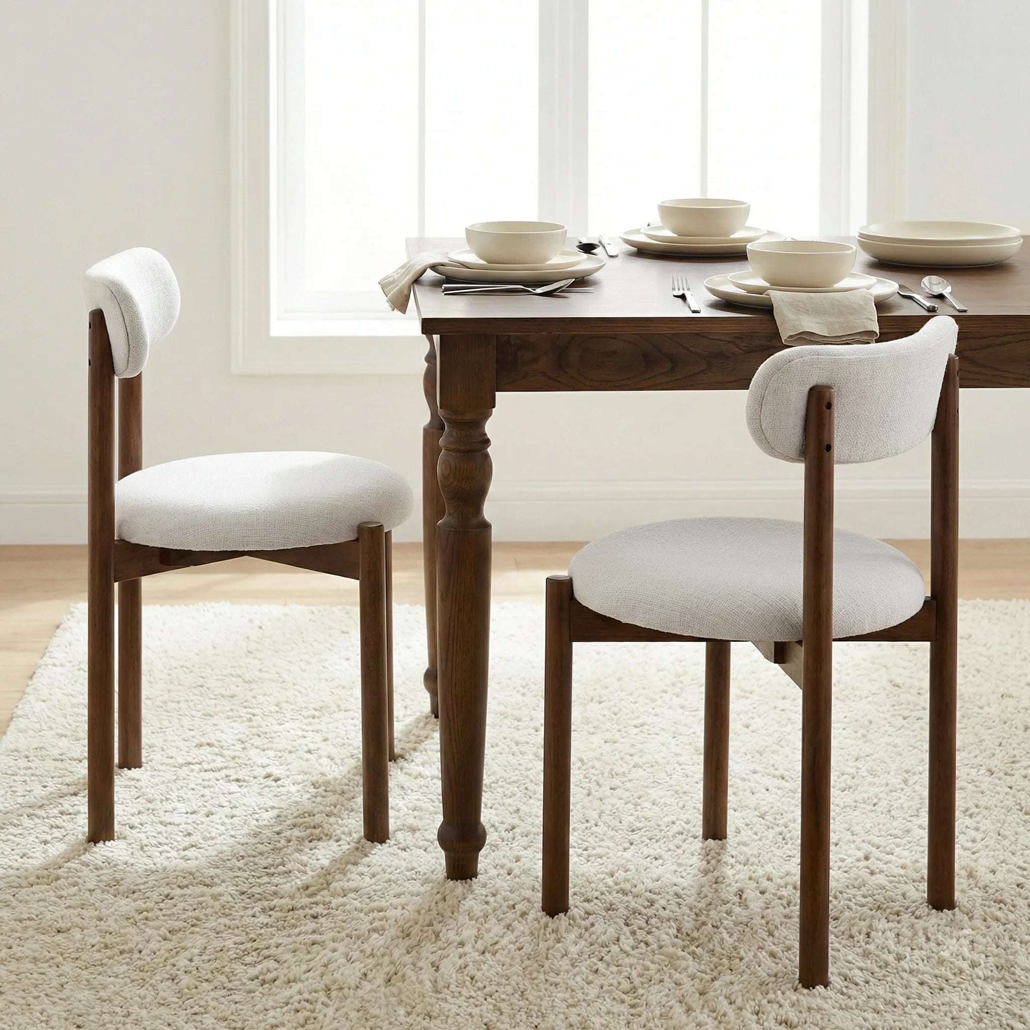 Elmora Dining Chairs – Set of 2 | Light Grey