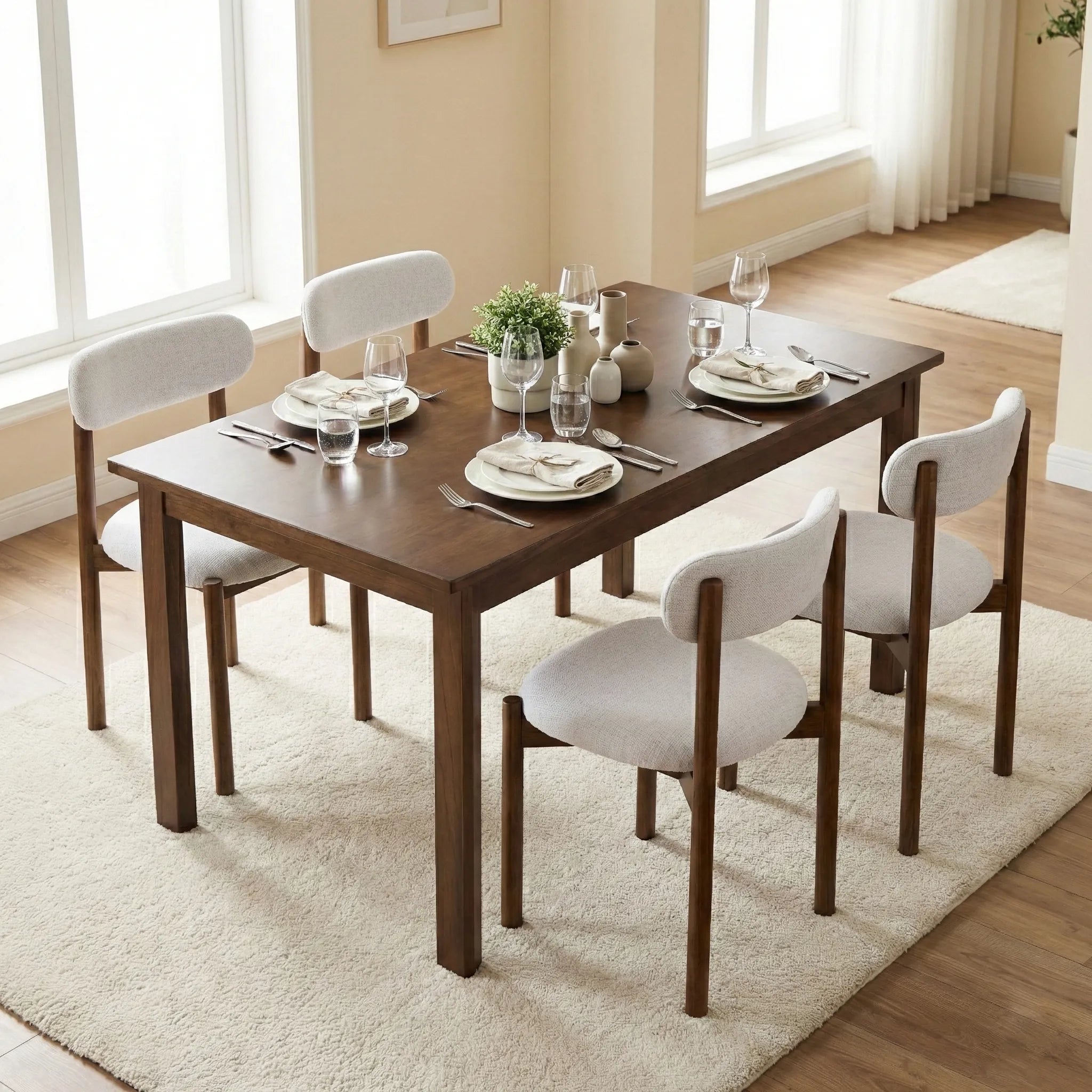 Elmora Dining Chairs – Set of 2 | Light Grey