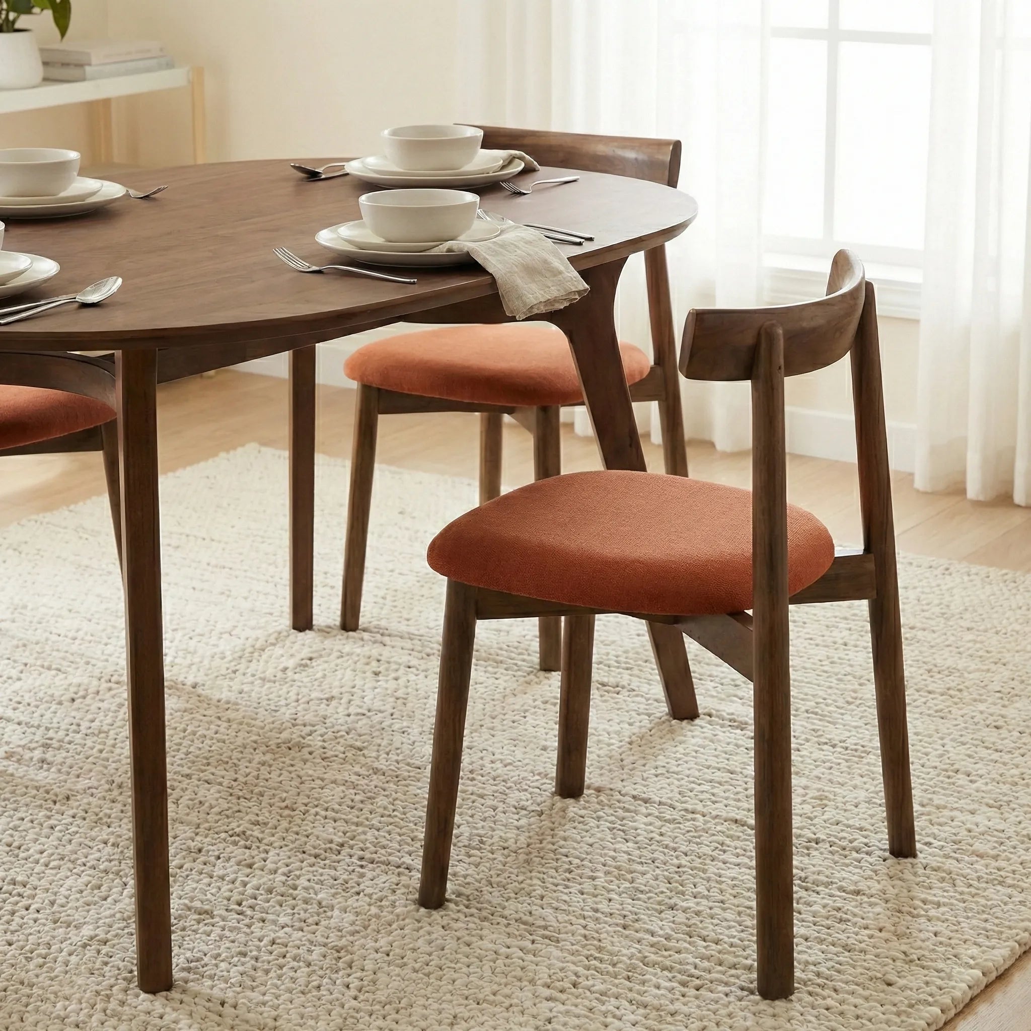 Soma Dining Chairs – Set of 2 | Rusty Orange