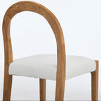 Elena Boucle Dining Chairs – Set of 2 | White
