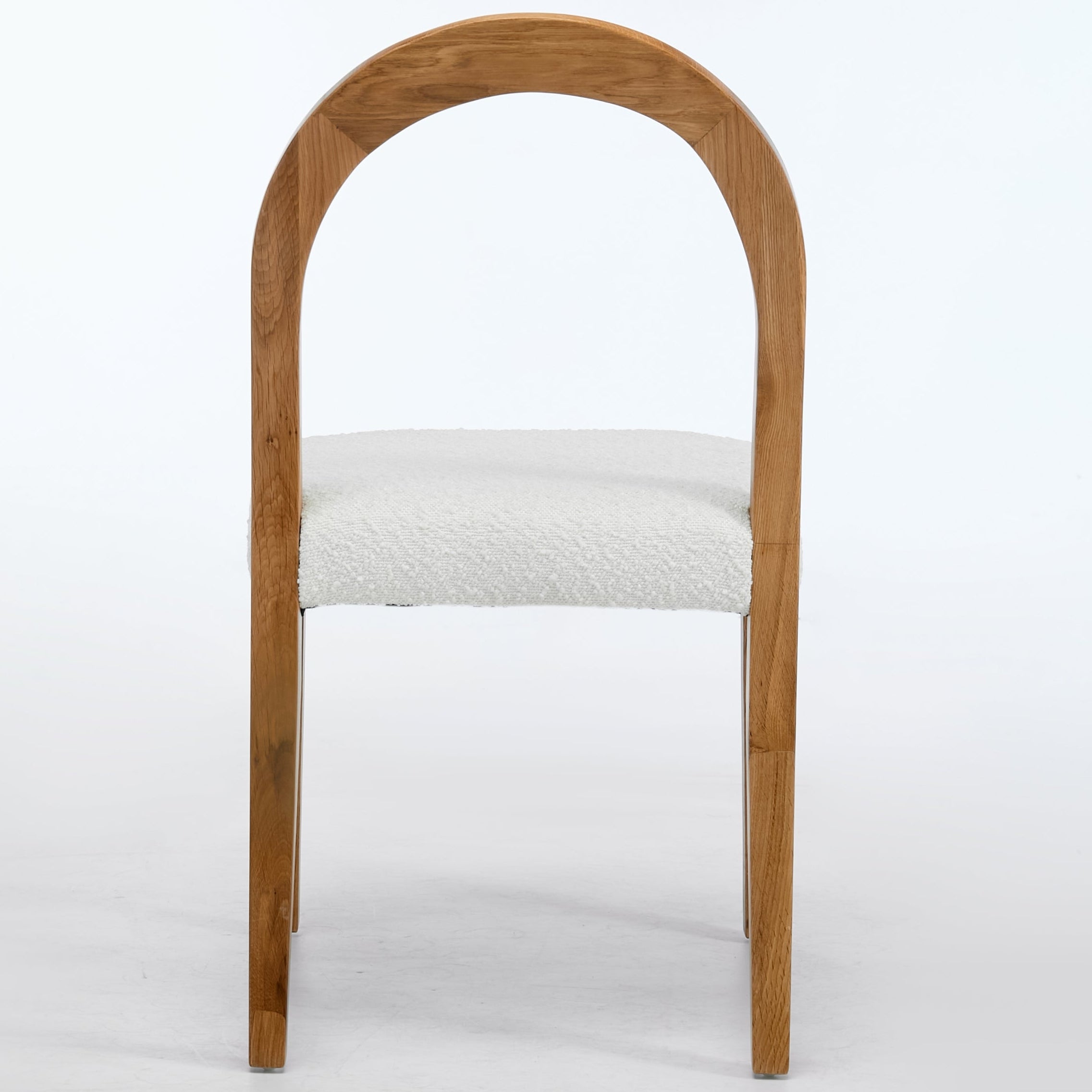 Elena Boucle Dining Chairs – Set of 2 | White
