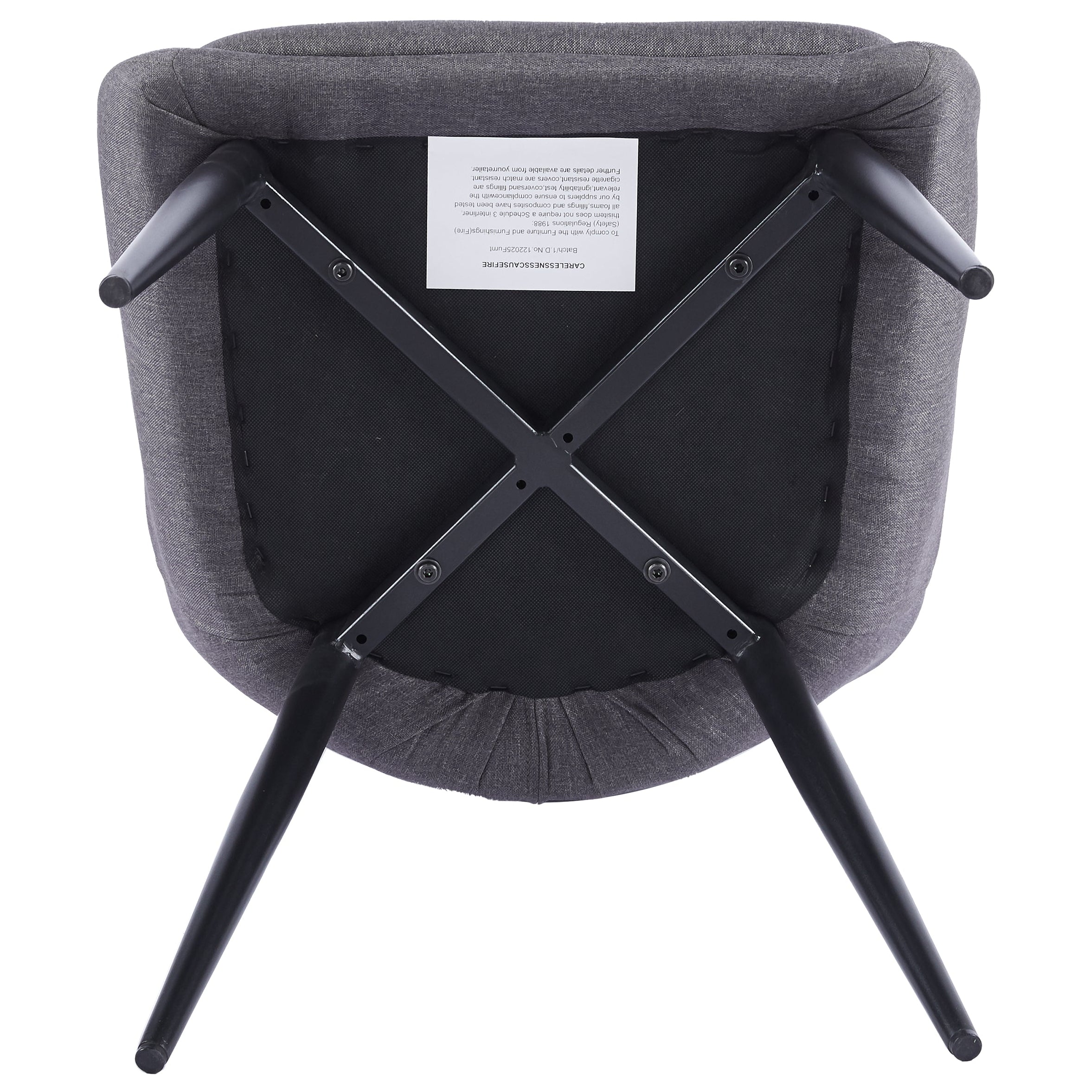 Eddy Dining Chairs – Set of 4 | Dark Grey