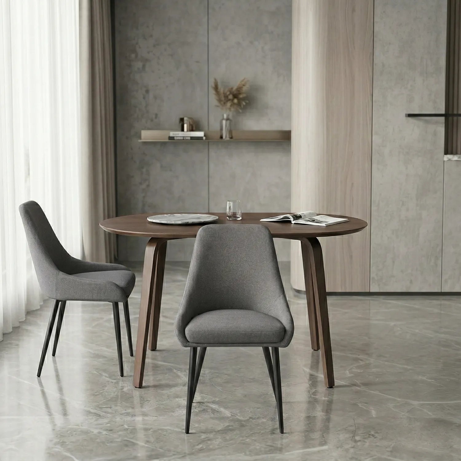 Eddy Dining Chairs – Set of 4 | Dark Grey