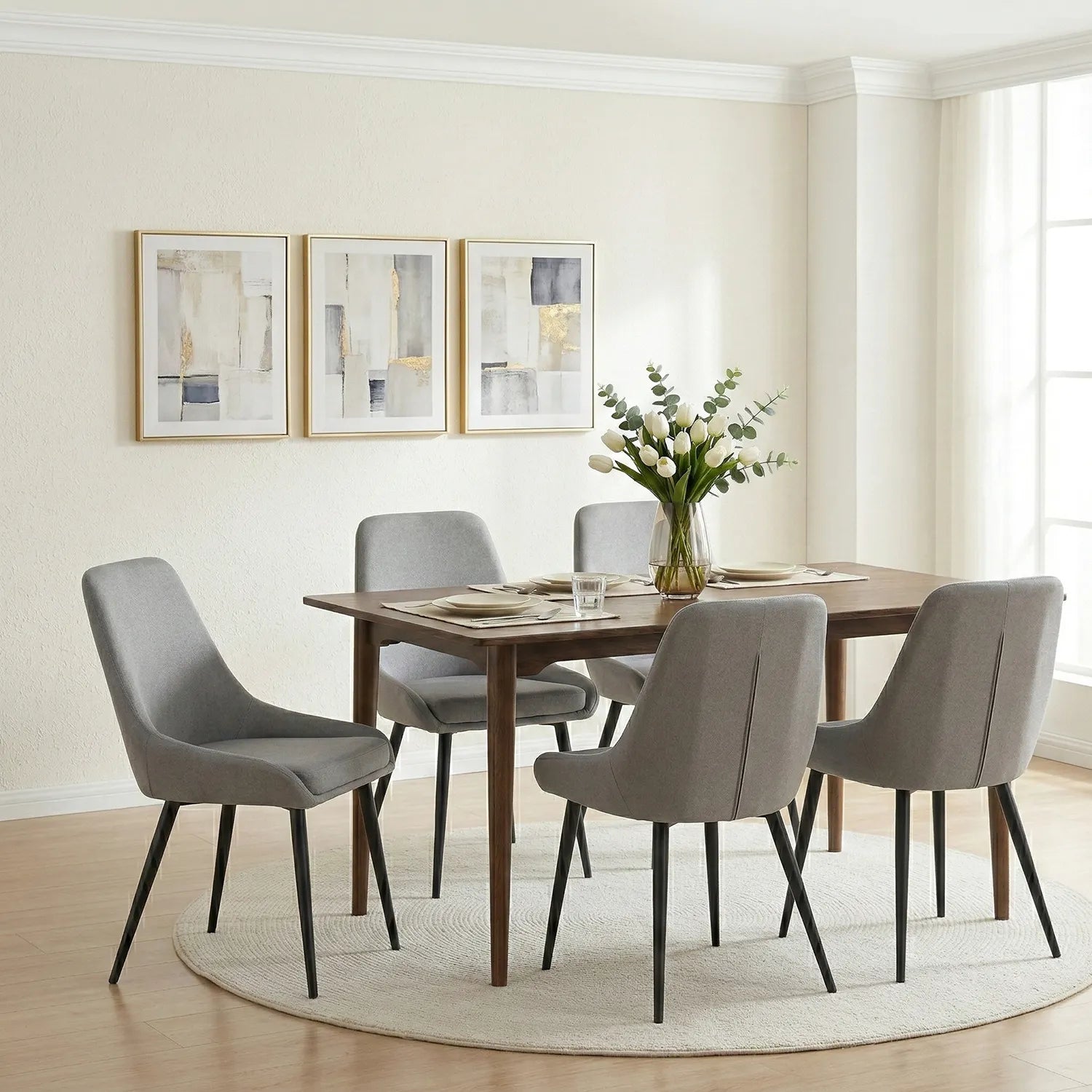 Eddy Dining Chairs – Set of 2 | Light Grey