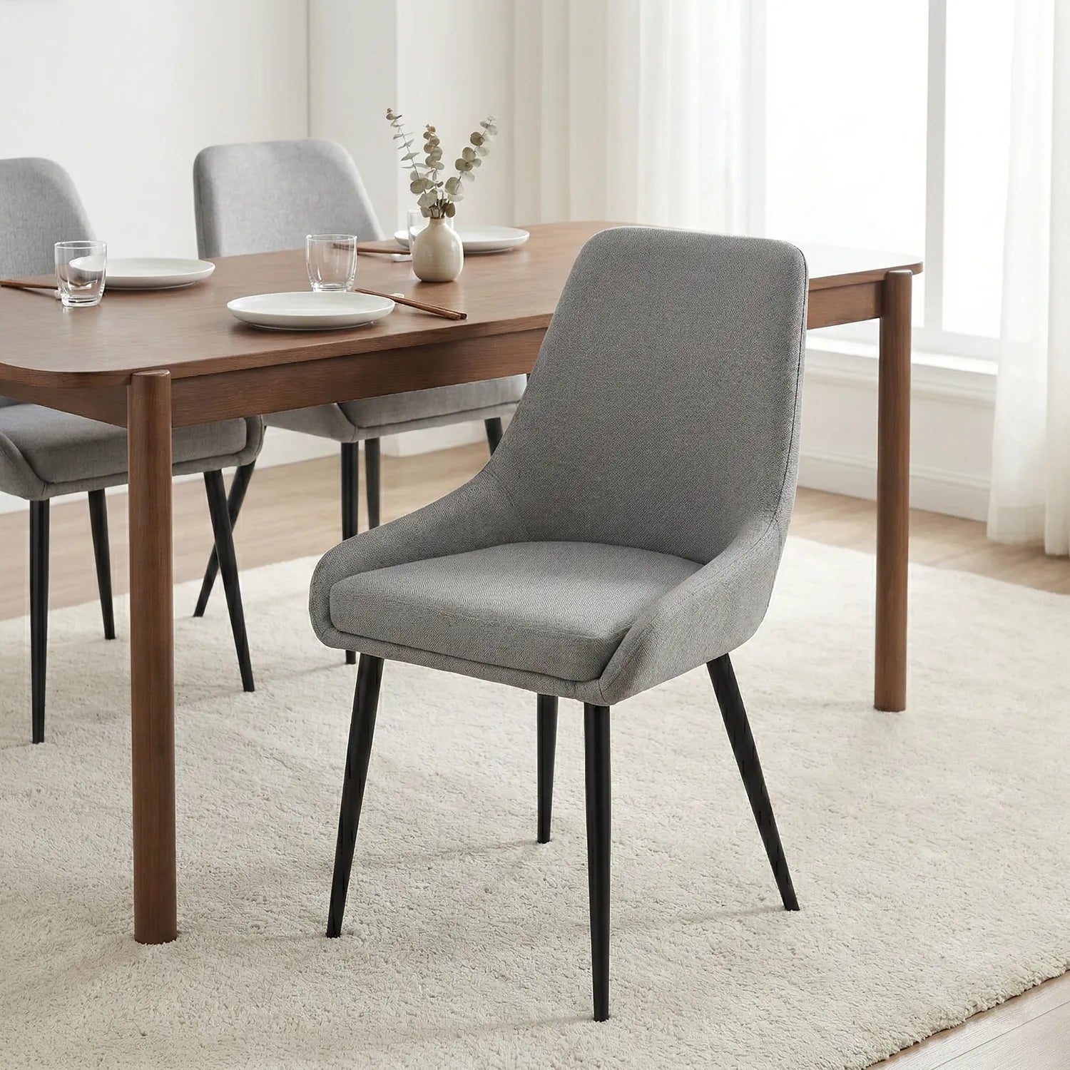 Eddy Dining Chairs – Set of 2 | Light Grey