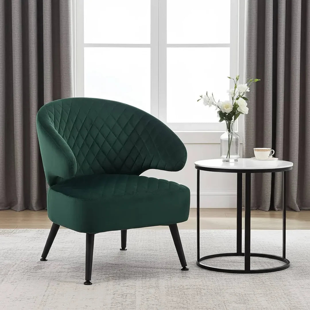 Gemma Accent Chair – Velvet | Dark Green