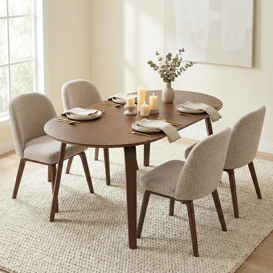 Birchstone Dining Table – Round Edge | Walnut