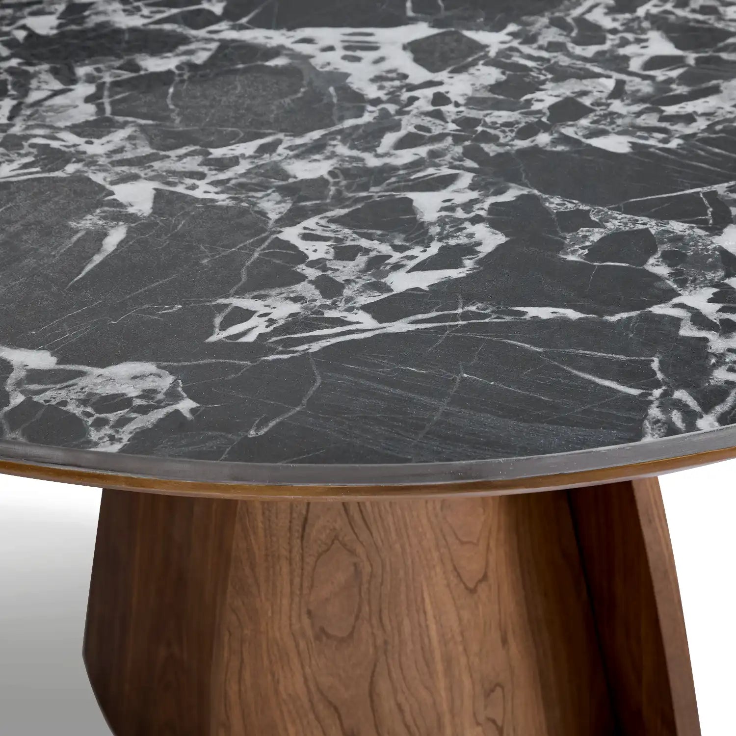 Lina Dining Table – Round | Black Marble