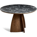 Lina Dining Table – Round | Black Marble