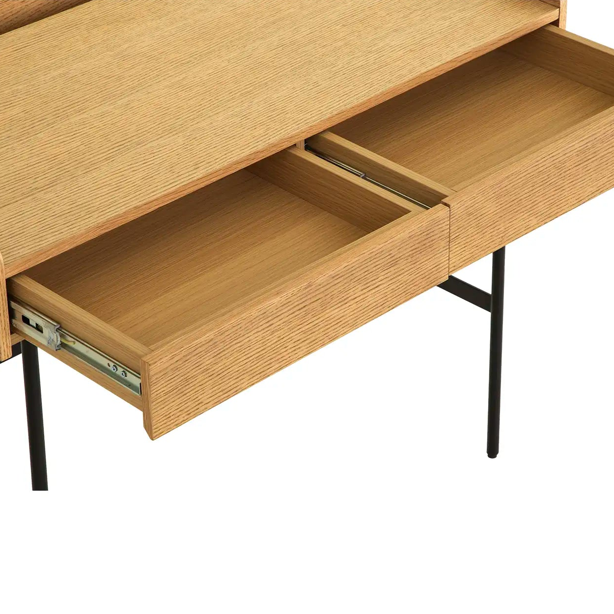 Meadow Dressing Table & Mirror – Two Drawer | Natural Oak