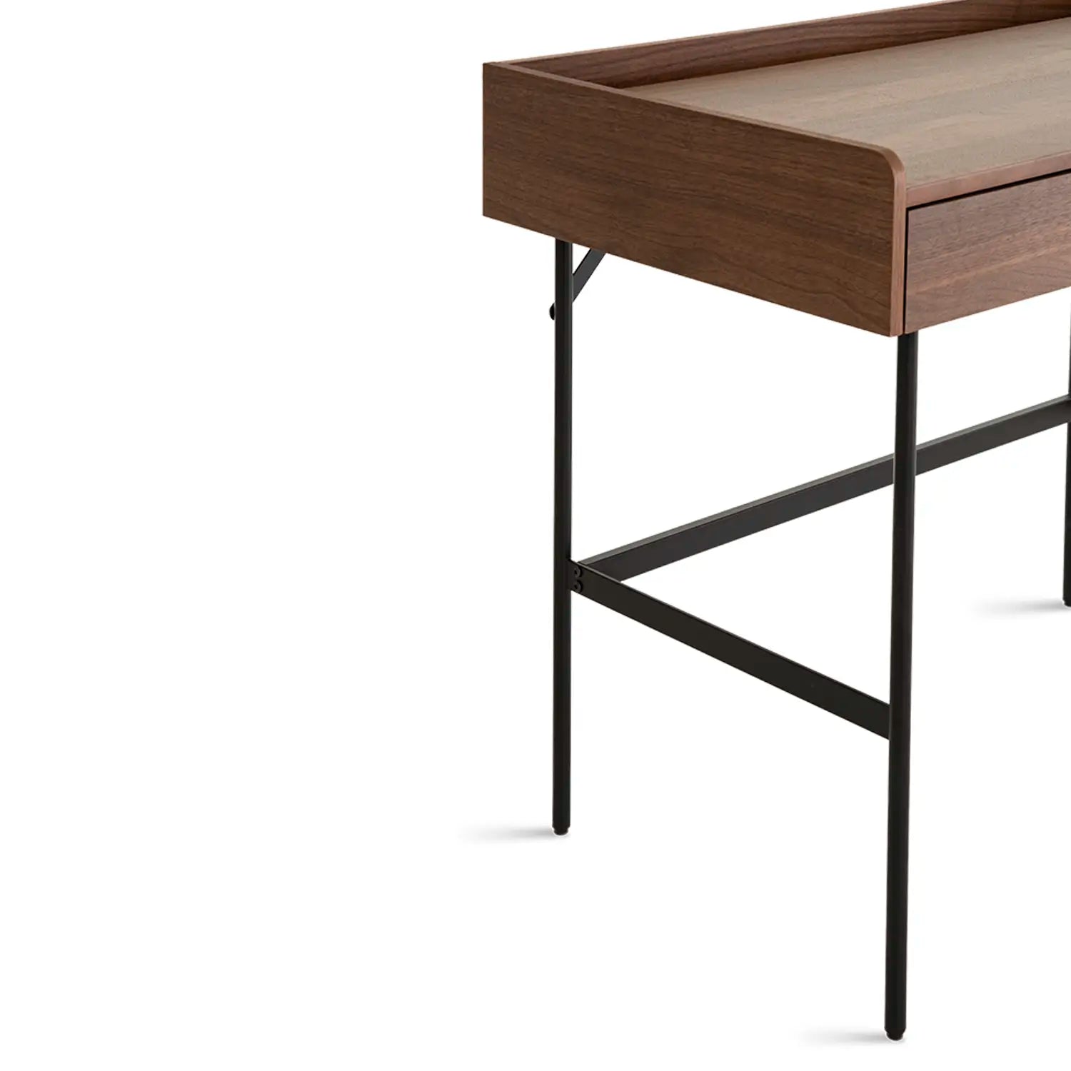 Meadow Dressing Table & Mirror – Two Drawer | Walnut