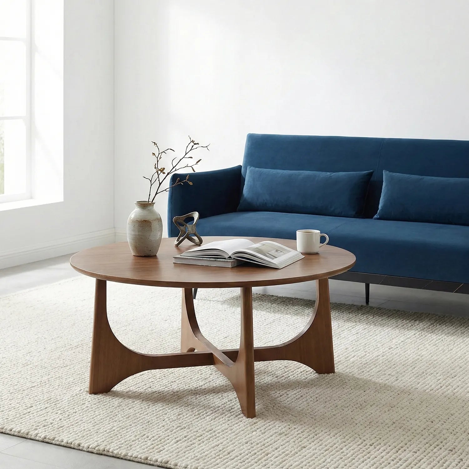 Lumi Coffee Table – Round | Walnut