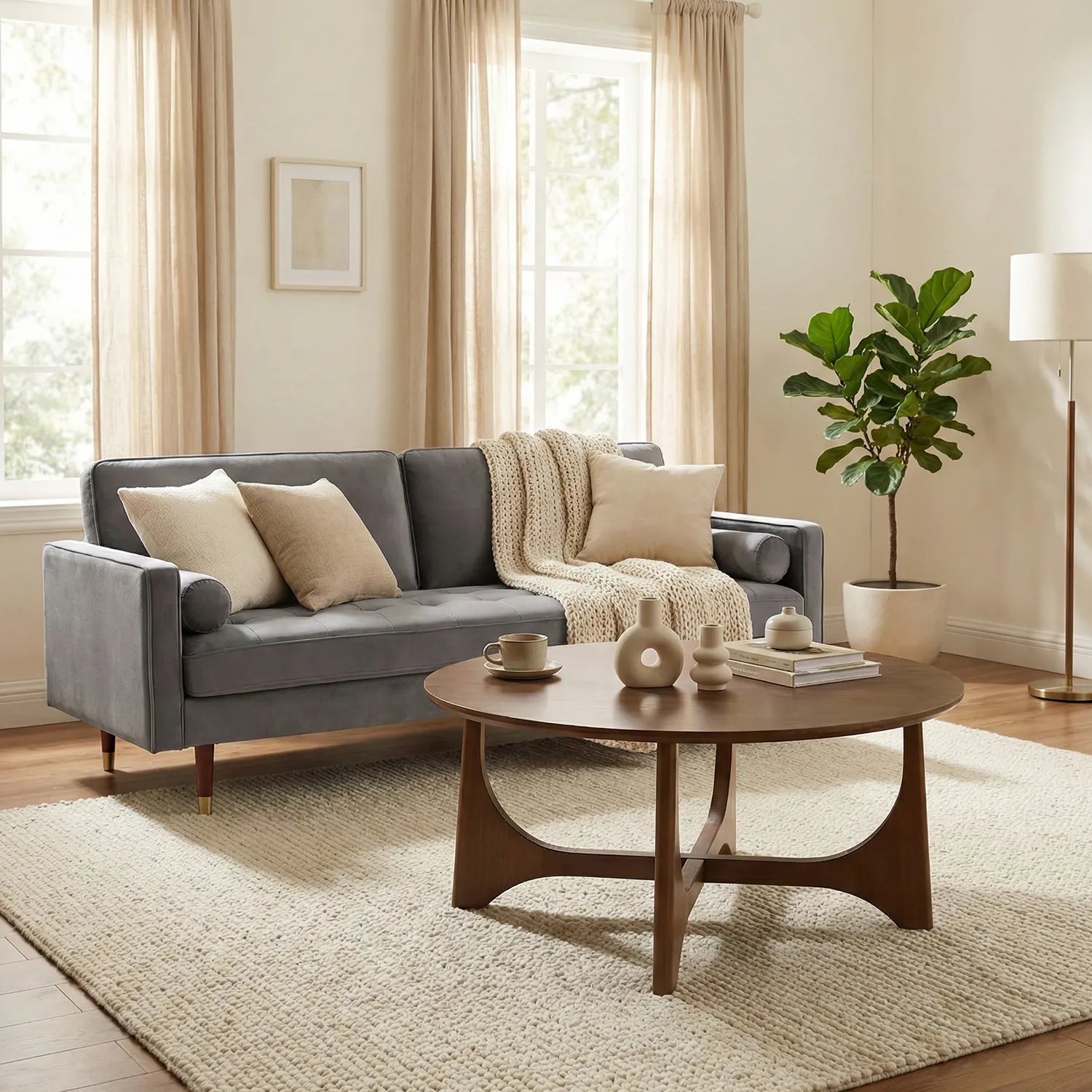 Lumi Coffee Table – Round | Walnut