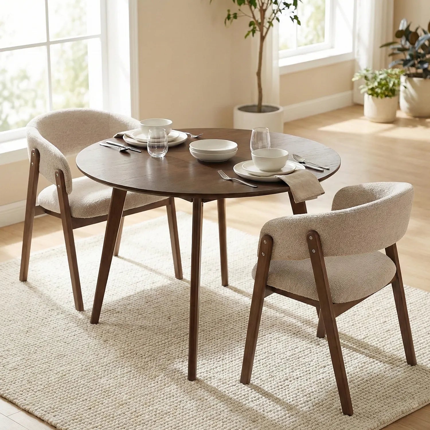 Sienna Dining Table – Round | Walnut