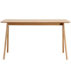 Wooden table with four legs on a white background