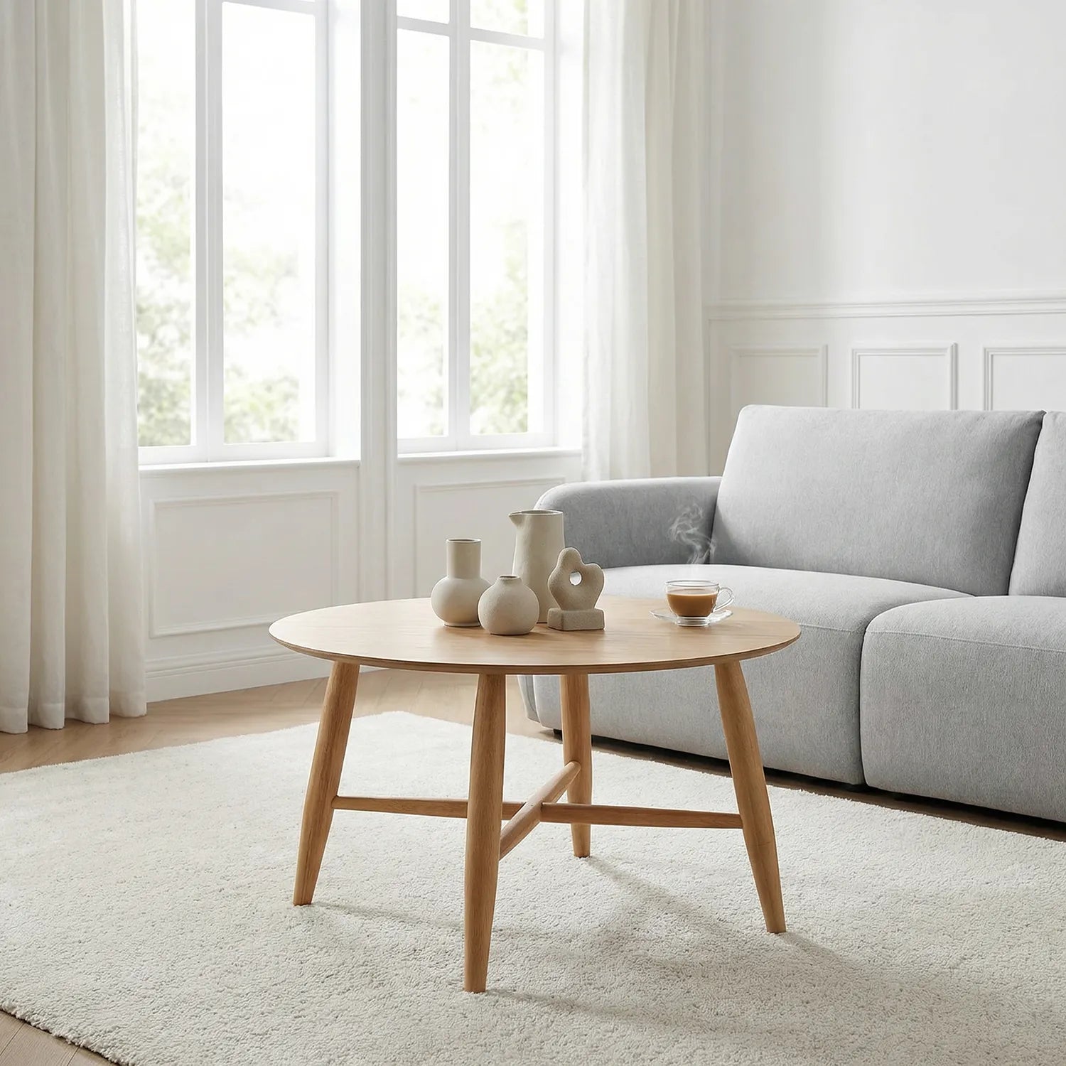 Sander Coffee & Side Tables – Set of 2 | Natural Oak