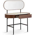 Mossley Dressing Table & Mirror – One Drawer | Walnut