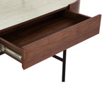 Mossley Dressing Table & Mirror – One Drawer | Walnut