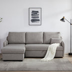 Movra Corner Sofa Bed (Storage) – 3 Seater | Grey