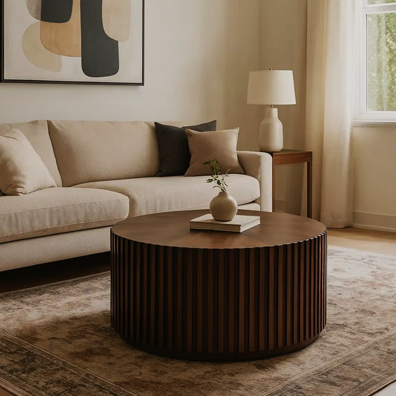Madison Walnut Coffee Table – Round | Walnut