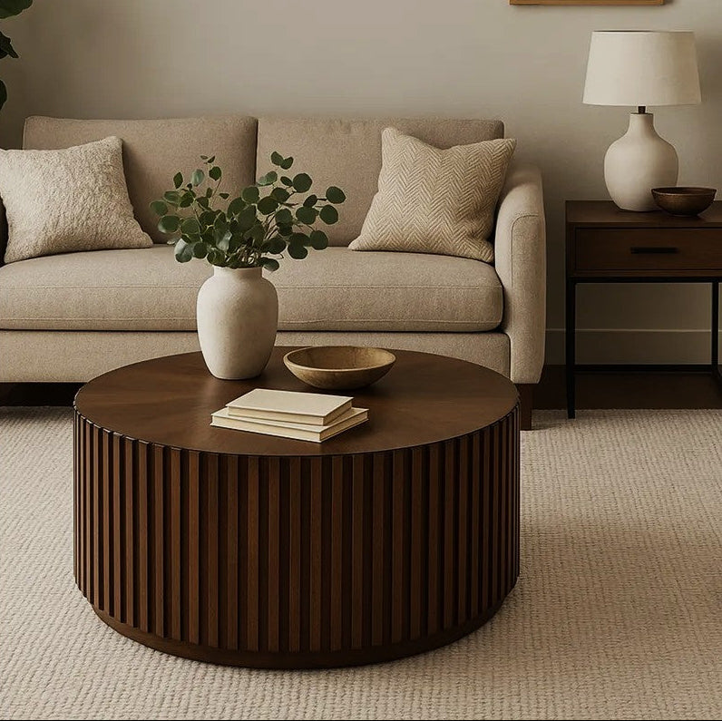 Madison Walnut Coffee Table – Round | Walnut