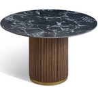 Marcio Dining Table – Round | Black Marble
